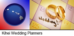 Kihei, Hawaii - wedding day plans, with gold wedding rings