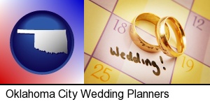 wedding day plans, with gold wedding rings in Oklahoma City, OK