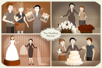 wedding planner concept illustration